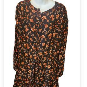 Free people ruffle floral dress size med